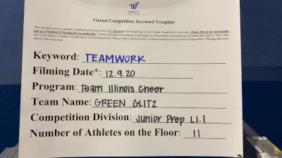 Team Illinois Cheer - GREEN GLITZ [Level 1.1 L1.1 Junior - PREP] Varsity All Star Virtual Competition Series: Event VII