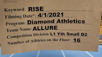 Diamond Athletics - Allure [L1 Youth - D2 - B] 2021 The Regional Summit Virtual Championships