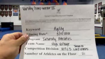 Intensity Athletics - High Voltage [L3 - U17] 2021 Varsity All Star Winter Virtual Competition Series: Event III