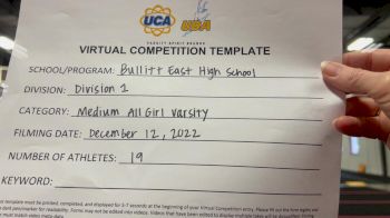 Bullitt East High School [All-Girl Division I Medium Varsity] 2022 UCA & UDA December Virtual Regional