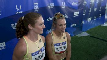 Elle St. Pierre and Emily Mackay Go 1-2 in 1500m Prelim