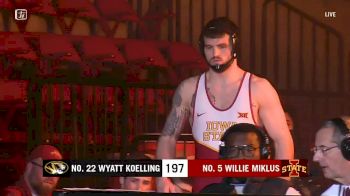 197 lbs Willie Miklus, Iowa State vs. Wyatt Koelling, Missouri
