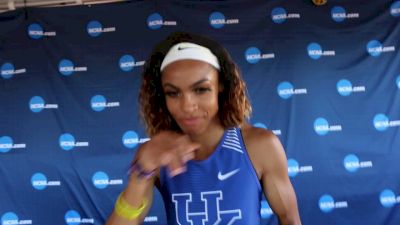 Chloe Abbott Serenades The Mixed Zone After Second Place In 400