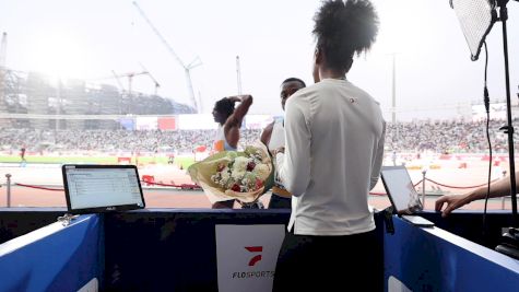 Courtney Lindsey wins the Men's 200m at the 2025 Rabat Diamond League