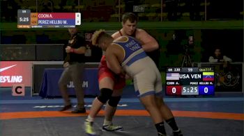 130 kg Adam Coon, USA vs Moises Perez Hellburg, VEN