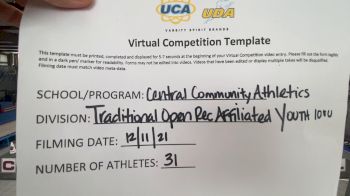 Central Community Athletics [Traditional Open Rec Affiliated 10U] 2021 UCA December Virtual Regional