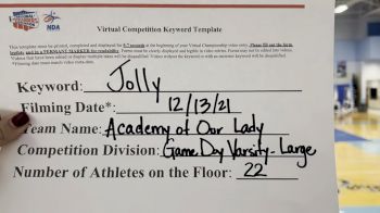 Academy of Our Lady [Game Day Varsity - Large] 2021 NCA & NDA December Virtual Championship