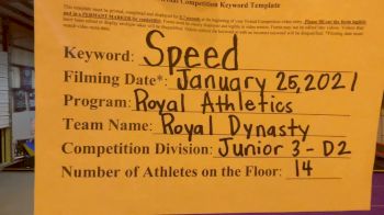 Royal Athletics - Royal Dynasty [L3 Junior - D2 - Small] 2021 Varsity All Star Winter Virtual Competition Series: Event I