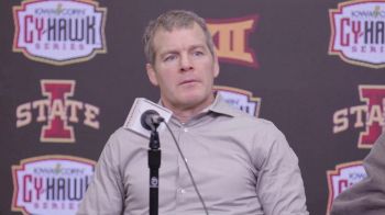 Tom Brands Moving Forward After Iowa's 18-14 Win Over Iowa State