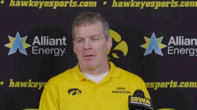 Tom Brands Talks Iowa's Win Over Ohio State