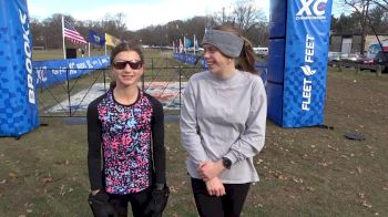 Ruby Garner-Valle and Ana Bondy Pre-Meet Brooks XC Northeast Championships