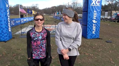 Ruby Garner-Valle and Ana Bondy Pre-Meet Brooks XC Northeast Championships