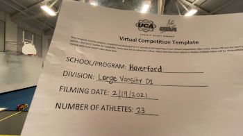 Haverford High School [Large VA] 2021 UCA February Virtual Challenge