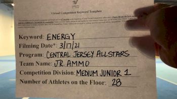 Central Jersey All Stars - Jr Ammo [L1 Junior - Medium] 2021 Beast of The East Virtual Championship