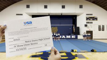 Notre Dame High School Sherman Oaks [Junior Varsity Show Cheer Novice] 2023 USA Virtual Spirit Regional II