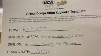 Bishop Guilfoyle High School [Game Day Varsity NonTumble] 2020 UCA Allegheny Virtual Regional