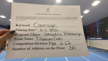 Cheer Athletics Pittsburgh - TitaniumCats [Level 2 L2 Junior - Medium] Varsity All Star Virtual Competition Series: Event III