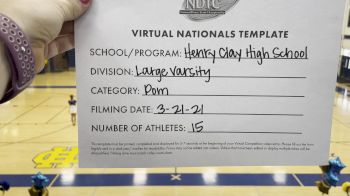 Henry Clay High School [Large Varsity - Pom Virtual Finals] 2021 UDA National Dance Team Championship