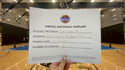 East Ridge High School [Virtual Small Varsity Non Tumbling Game Day Finals] 2021 UCA National High School Cheerleading Championship