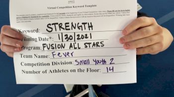 Fusion All Stars - FEVER [L2 Youth - Small] 2021 Varsity All Star Winter Virtual Competition Series: Event II