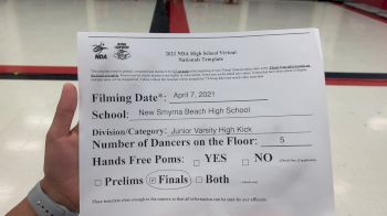 New Smyrna Beach High School Showdolls [Virtual Junior Varsity - Kick Finals] 2021 NDA High School National Championship