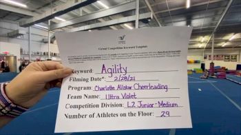 Charlotte Allstar Cheerleading - Ultra Violet [L2 Junior - Medium] 2021 Varsity All Star Winter Virtual Competition Series: Event III