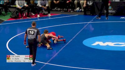 133 lb R32 Drake Ayala, Iowa vs Marcel Lopez, SIUE