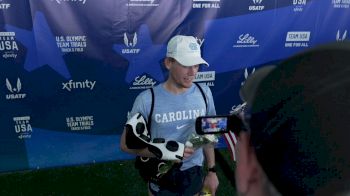 Parker Wolfe after placing 3rd in the 5K at the U.S. Olympic Trials