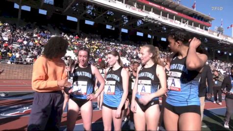 Saratoga Girls' Discuss Winning Distance Medley Relay at 2024 Penn Relays