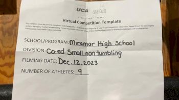 Miramar High School [Small Coed Non Tumbling] 2023 UCA & UDA December Virtual Challenge