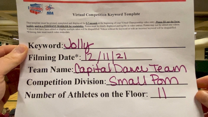 Capital High School - Varsity - Pom 2021 NCA & NDA December Virtual Capital High School - Varsity - Pom 2021 NCA & NDA December Virtual