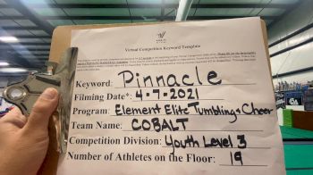 Element Elite Tumbling & Cheer - Cobalt [L3 Youth - D2] 2021 The Regional Summit Virtual Championships