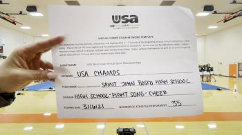 Saint John Bosco High School [Crowdleader] 2021 USA Virtual West Coast Spirit Championships