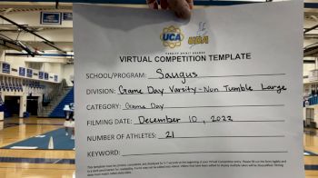 Saugus High School [Game Day Large Varsity - NT] 2022 UCA & UDA December Virtual Regional