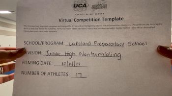 Lakeland Preparatory School [Junior High - Non Tumble] 2021 UCA December Virtual Regional