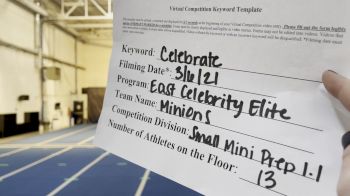 East Celebrity Elite - Minions [L1.1 Mini - PREP] 2021 Spirit Festival Virtual Nationals