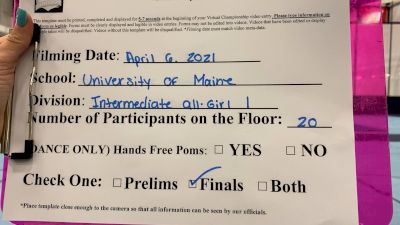 University of Maine - Orono [Virtual Intermediate All Girl Division I Finals] 2021 NCA & NDA Collegiate Cheer & Dance Championship