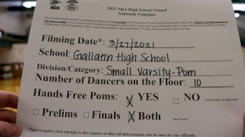 Gallatin High School [Virtual Small Varsity - Pom Finals] 2021 NDA High School National Championship