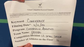 CheerVille Athletics HV - Poison [L3 Senior] Varsity All Star Virtual Competition Series: Event IV