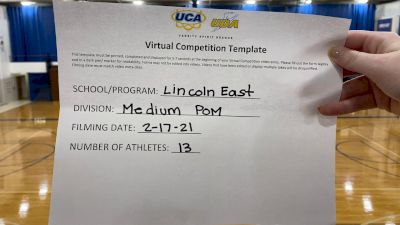 Lincoln East High School [Medium Varsity - Pom] 2021 UDA Spirit of the Midwest Virtual Challenge