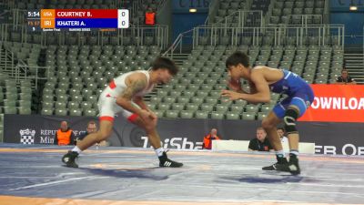 57 kg Quarterfinal - Brandon Courtney, USA vs Ahora Khateri, IRI