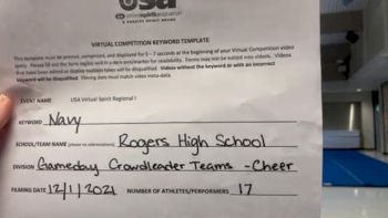 Rogers High School [Crowdleader] 2021 USA Virtual Spirit Regional I