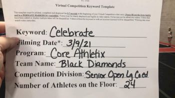 Core Athletix - Black Diamonds [L6 Senior Coed Open - Large] 2021 Spirit Festival Virtual Nationals