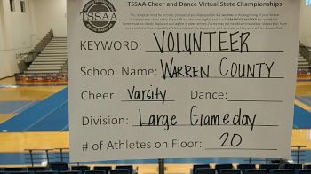 Warren County High School [Game Day - Large Varsity] 2021 TSSAA Cheer & Dance Virtual State Championships