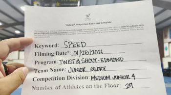 Twist & Shout Edmond - Junior Glory [L4 Junior - Medium] 2021 Varsity All Star Winter Virtual Competition Series: Event I