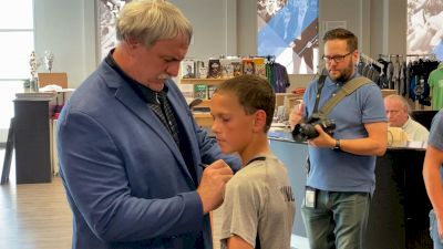 Wrestling Icons Gable And Baumgartner Together At Gable Museum