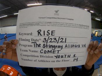 The Stingray Allstars - Comet [L1 Youth] 2021 The Regional Summit Virtual Championships