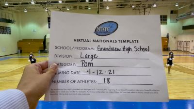 Grandview High School [Large Varsity - Pom Virtual Finals] 2021 UDA National Dance Team Championship