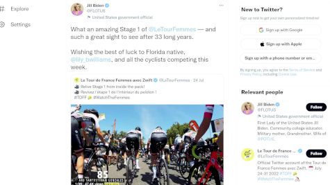 Jill Biden's Message To Tour de France & Lily Williams