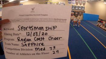 Raglan Coast Cheer - Sapphire [Level 3 L3 Junior - Medium] Varsity All Star Virtual Competition Series: Event VI